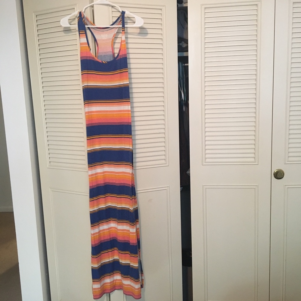 Long maxi multi-colored sun dress. Size small